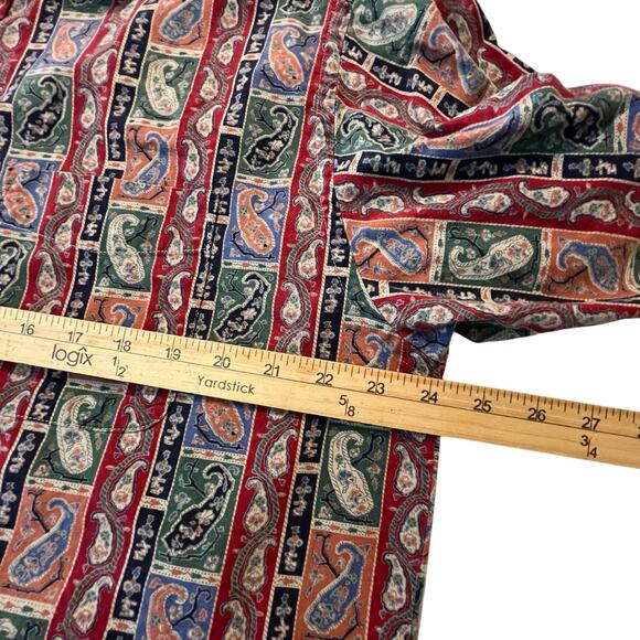 Dockers by Levi’s Paisley Print Shirt Size M Colorful Short Sleeve - Picture 6 of 8